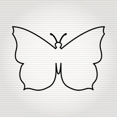 butterfly isolated design 