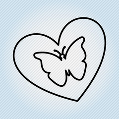 butterfly isolated design 