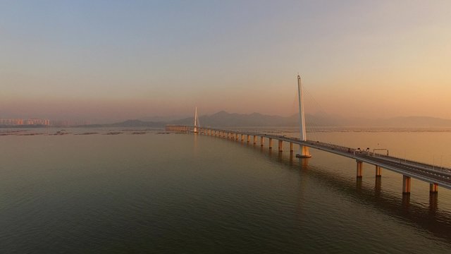Bay Bridge, Shenzhen, Hong Kong harbor,