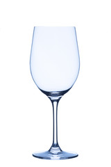 Weißweinglas, leer, isoliert auf weißem Hintergrund