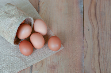 eggs food brown wood background fresh cooking farm ingredient organic
