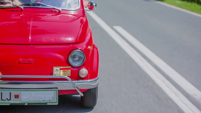 Vintage zastava car driving