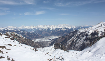 Fototapeta na wymiar Landscape from the Kaprun skiing resort.