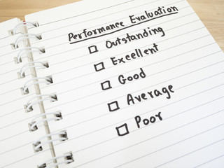 Performance Evaluation check box 11