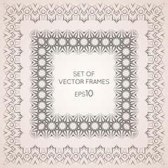 Set intricate vector frames