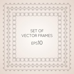 Set intricate vector frames