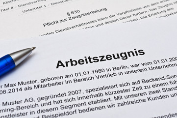 Obraz premium Pflicht zur Zeugniserteilung nach § 630 BGB 