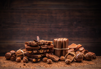 Set of chocolate
