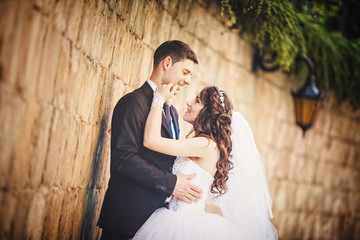 beautiful summer wedding that took place in the old city with wo