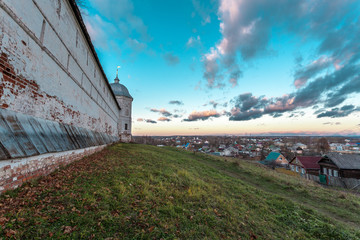 wall overlooking the town