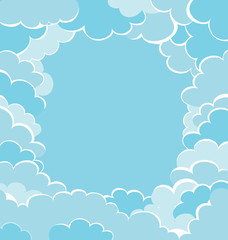 frame of clouds. sky vector background