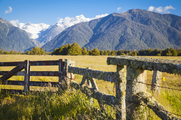 Fototapeta na wymiar Blick auf die Südalpen Neuseeland