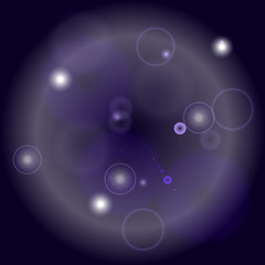 Vector space background. Universe illustration. Star and space template. Glowing specks.