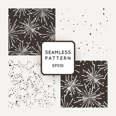 PrintFour vector pattern with fireworks and chaotic points