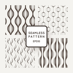 Set of four vector seamless patterns