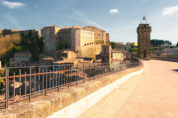 Obraz premium Solar ancient town and the streets of the beautiful Tuscany, Ita