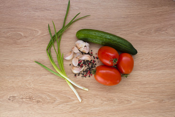 vegetables on the table