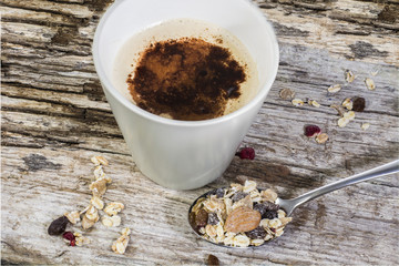 cappuccino and cereal