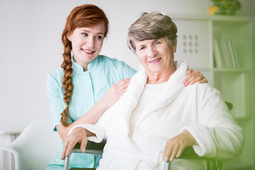 Senior woman and private carer