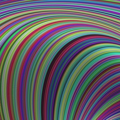 Colorful striped curves - abstract background