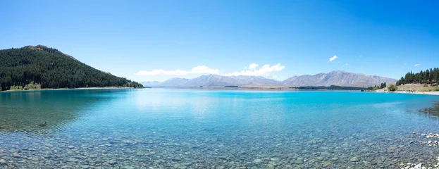 Fototapete See / Teich landscape of lake in summer day in new zealand