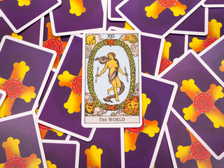 Tarot cards Tarot, the world  card