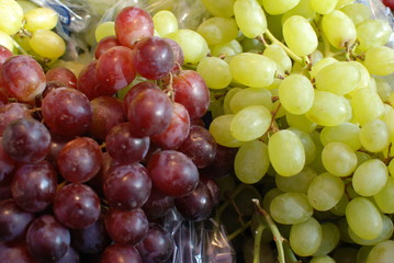 rote und weiße Weintrauben