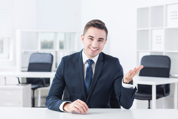 Talking with the worker