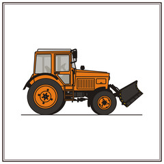 Obraz na płótnie Canvas tractor, construction equipment