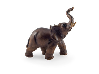 Elephant figurine isolated on white background