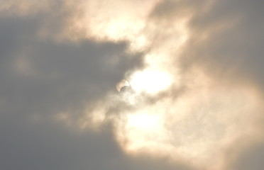 solar eclipse in dull day
