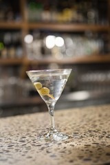 View of cocktail on counter