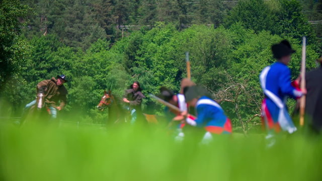 Fighting between French army and opposite army