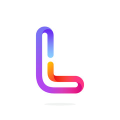 L letter colorful logo.