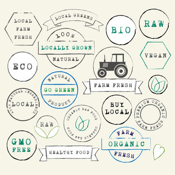 Farm Fresh Organic Stamps Set

