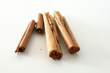 Cinnamon sticks close up