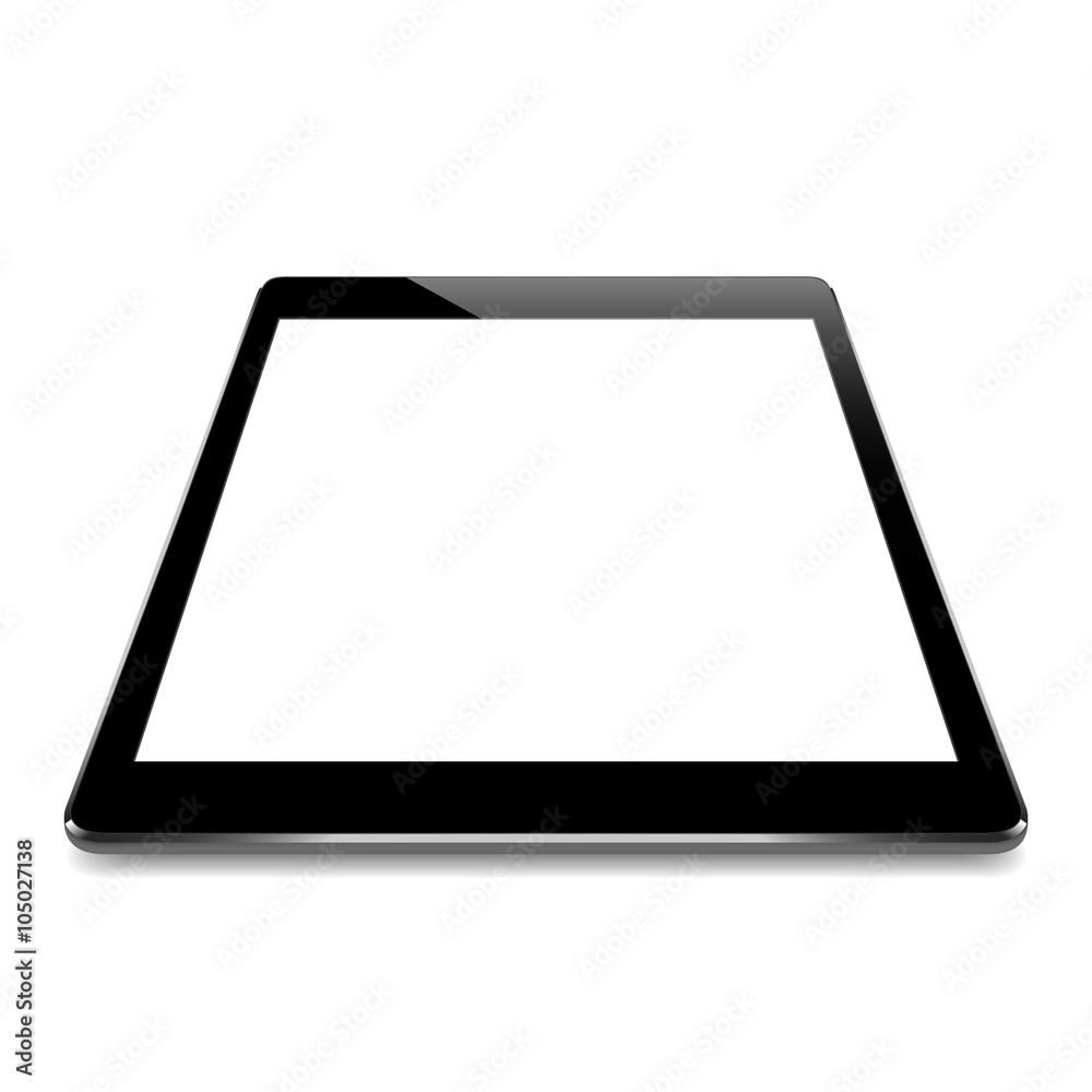 Poster mock up white tablet isolated on white vector design
