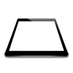 mock up white tablet isolated on white vector design