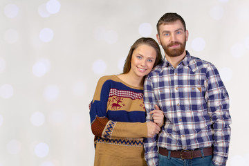 Cheerful young couple standing