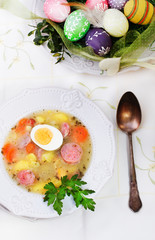 Polish Zurek, easter soup.