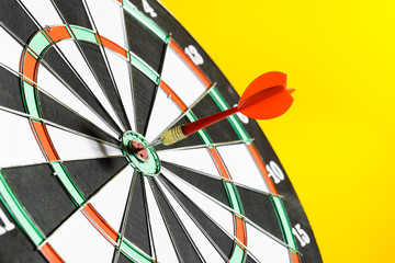 darts arrows in the target center