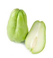 Chayote isolated on white background