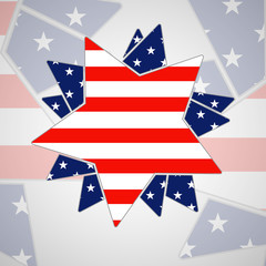 Fototapeta na wymiar The abstract star with american flag