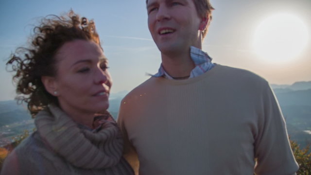 Beautiful couple with wind in there hear 