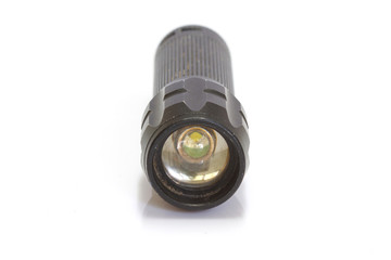 flashlight black color isolated background
