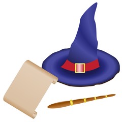 Fairy hat and magic wand