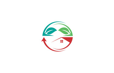 home arrow leaf ecology logo