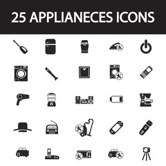 appliances icons set