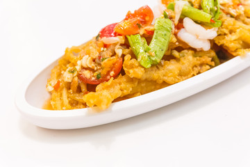 Thai Food (Yum Sam Grob) : Crispy Fish Maw in Spicy Salad