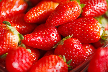 Fresh Ripe Perfect Strawberries.Selective focus